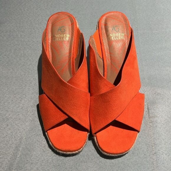 Andrew Geller Kimber Wedge Sandals Size 7.5 B33 - Picture 4 of 8